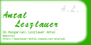 antal leszlauer business card